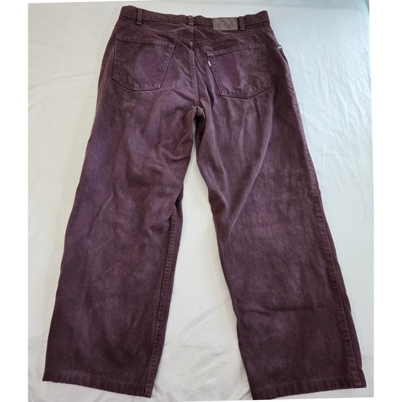 Vintage Levi Strauss Silver Tab Loose Fit Jeans Purple Cotton Mens Size 34x28 - Picture 2 of 13
